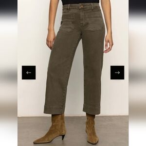 Sanctuary Cropped Olive Jeans 28R